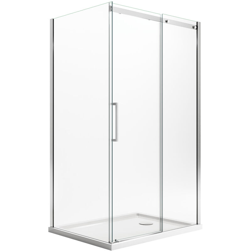 foto del prodotto box doccia rettangolare con easyclean h 200 vetro trasparente 8 mm mod. prime duo 1 anta 70x150 cm versione destra