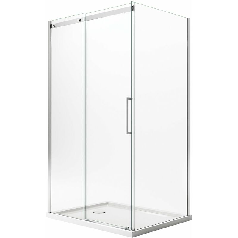 foto del prodotto box doccia rettangolare con easyclean h 200 vetro trasparente 8 mm mod. prime duo 1 anta 70x150 cm versione sinistra