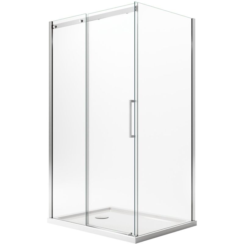 foto del prodotto box doccia rettangolare con easyclean h 200 vetro trasparente 8 mm mod. prime duo 1 anta 90x150 cm versione sinistra