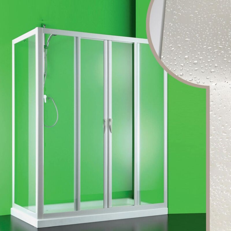 foto del prodotto box doccia rettangolare scorrevole apertura centrale in acrilico h 190 cm mod. mercurio 2 70x120 cm