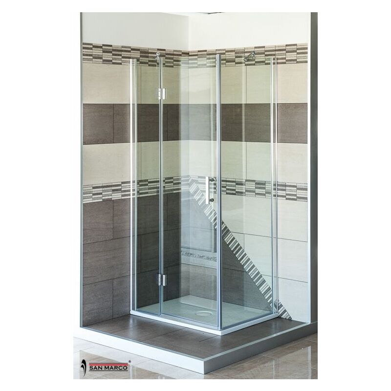 foto del prodotto box doccia san marco luxor 8 mm con porta battente 80x100 cm