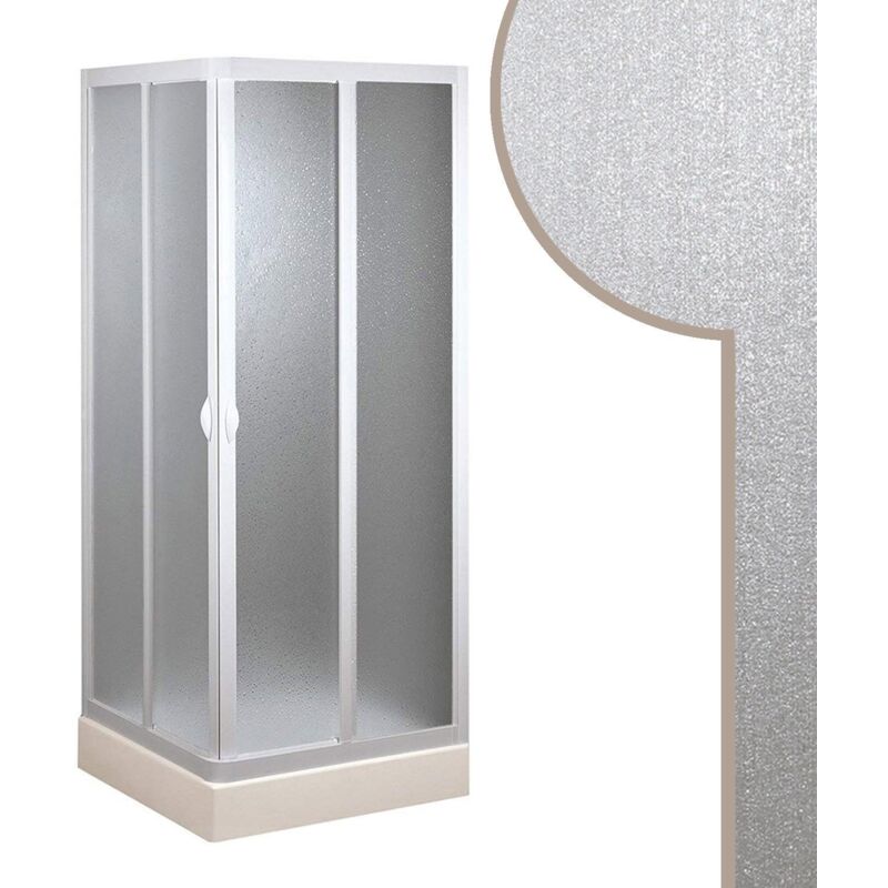 foto del prodotto box doccia scorrevole in acrilico mod. smart con apertura centrale 80x80 cm