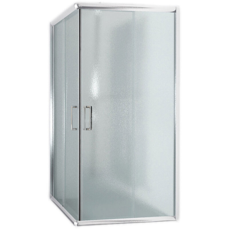 foto del prodotto box doccia scorrevole vetro stampato h 185 mod. alabama 75x75 cm quadrato