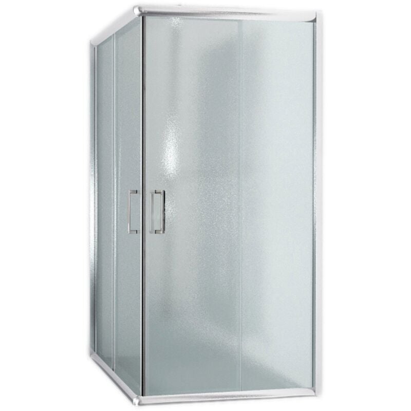foto del prodotto box doccia scorrevole vetro stampato h 185 mod. alabama 90x90 cm quadrato