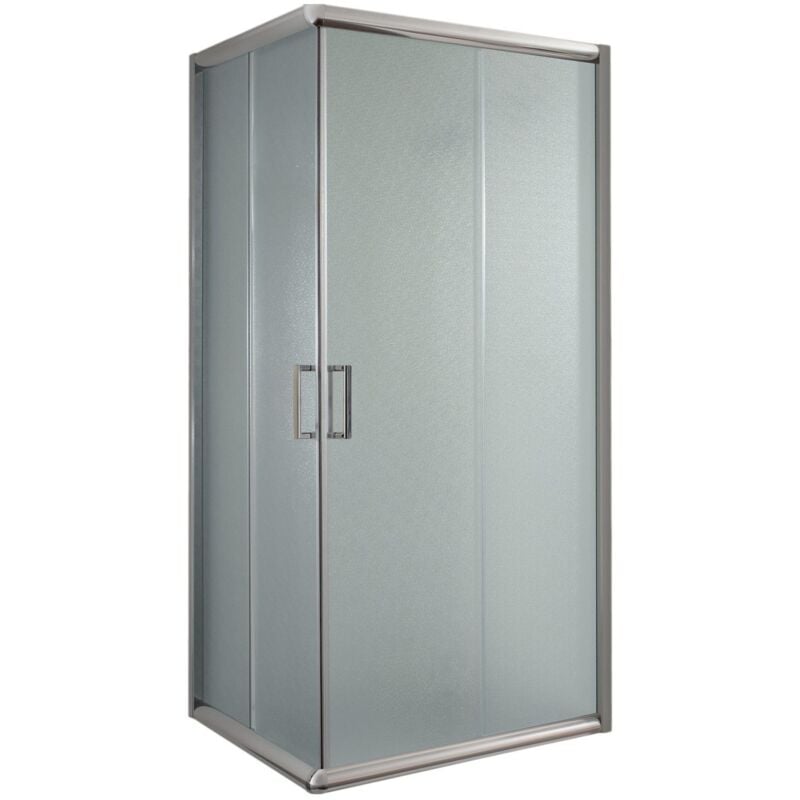 foto del prodotto box doccia scorrevole vetro stampato h 198 mod. alabama 70x70 cm quadrato