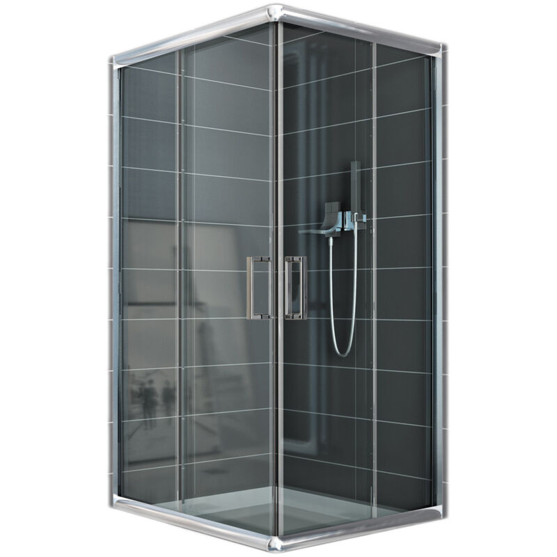 foto del prodotto box doccia scorrevole vetro trasparente h 185 mod. alabama 70x120 cm rettangolare