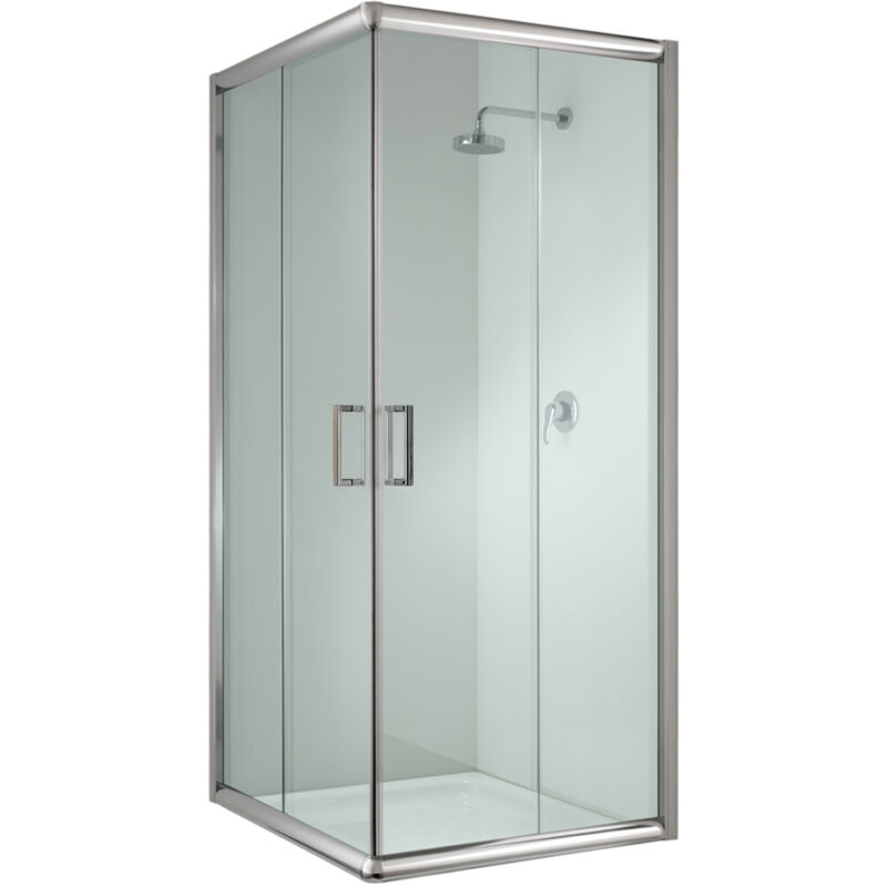 foto del prodotto box doccia scorrevole vetro trasparente h 185 mod. alabama 75x75 cm quadrato