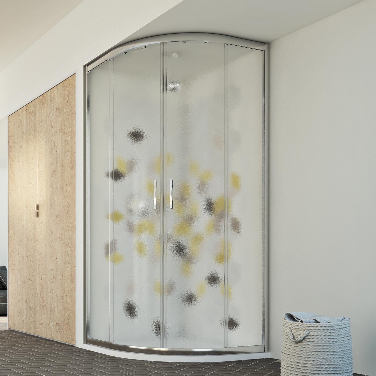 foto del prodotto box doccia semicircolare 70x90 cm h198 stampato c mod. evolution