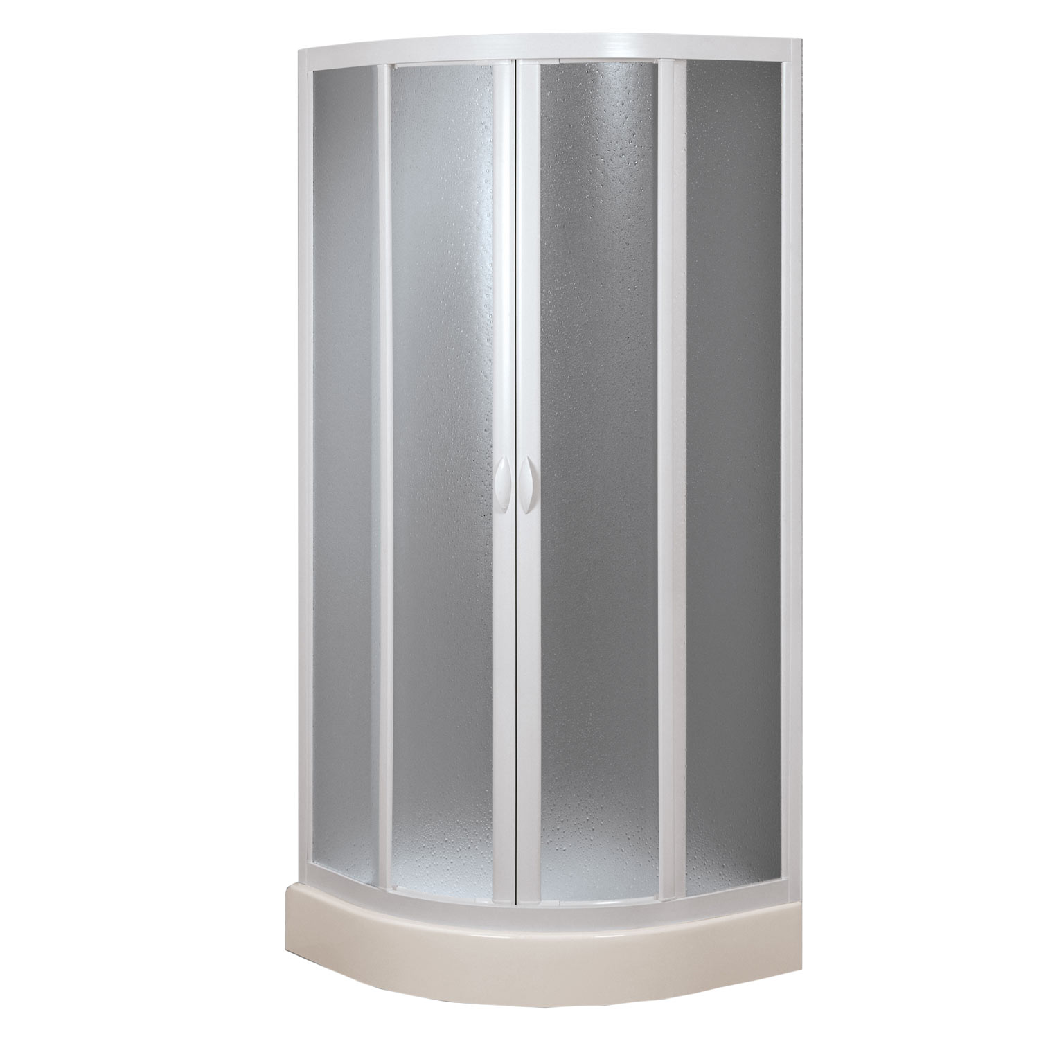 foto del prodotto box doccia semicircolare 75x75 cm in acrilico mod. marte con apertura scorrevole