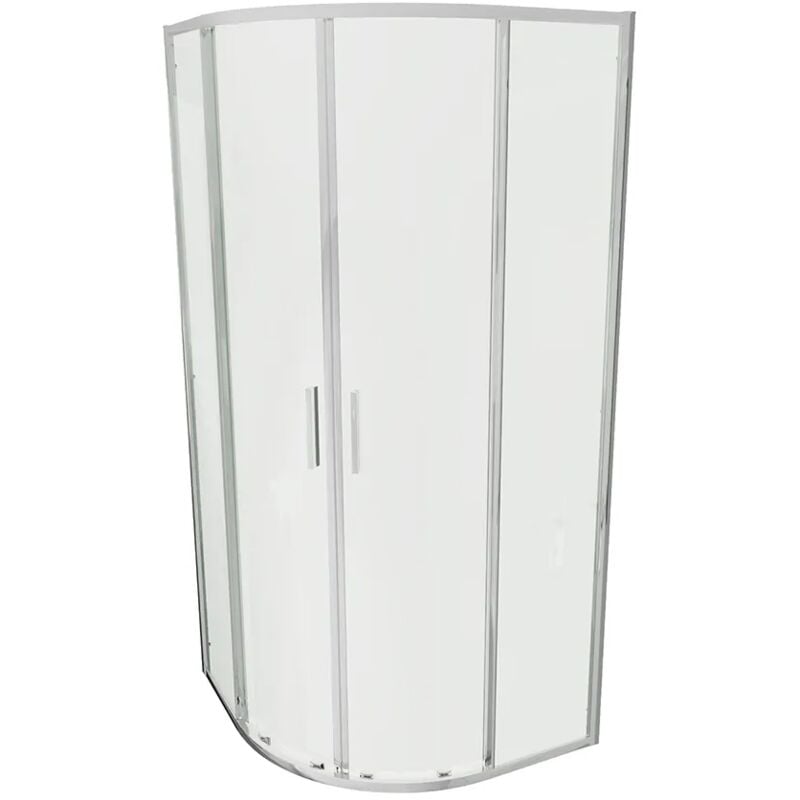 foto del prodotto box doccia semicircolare 75x75cm profili slim cromati vetro 6mm trasparente h190 reversibile mod. portofino