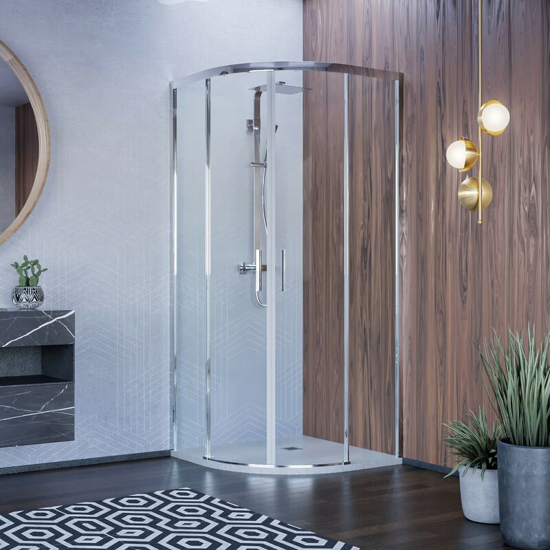 foto del prodotto box doccia semicircolare 80x80 90x90 trasparente 6mm h195 icon, misura 80x80