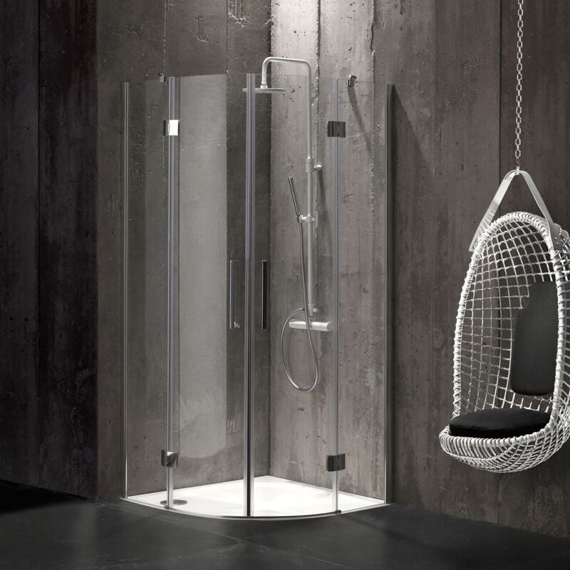 foto del prodotto box doccia semicircolare 80x80 in cristallo