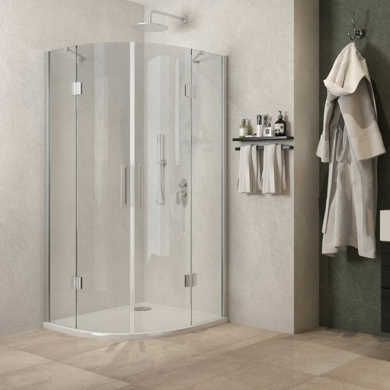 foto del prodotto box doccia semicircolare angolare ginestra 88 90x88 90xh 195 cristallo 8 mm