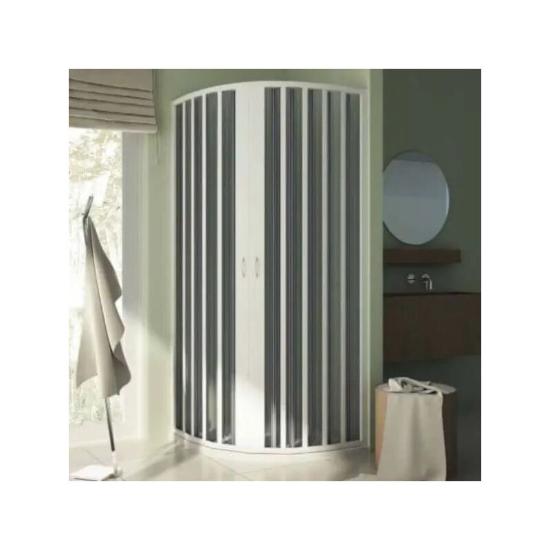 foto del prodotto box doccia semicircolare in pvc modello colibri sfera plus h.188 cm 90 70 x 90 70 spazio ingresso max 91 cm forte