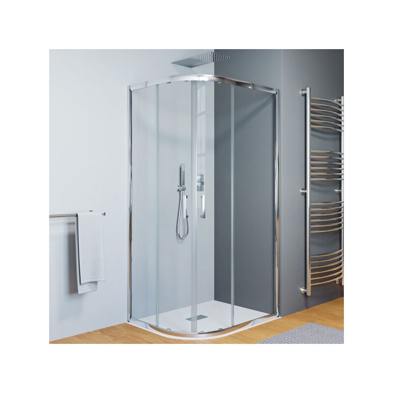foto del prodotto box doccia semicircolare scorrevole 70x90 , trasparente 6mm h195 cm netana