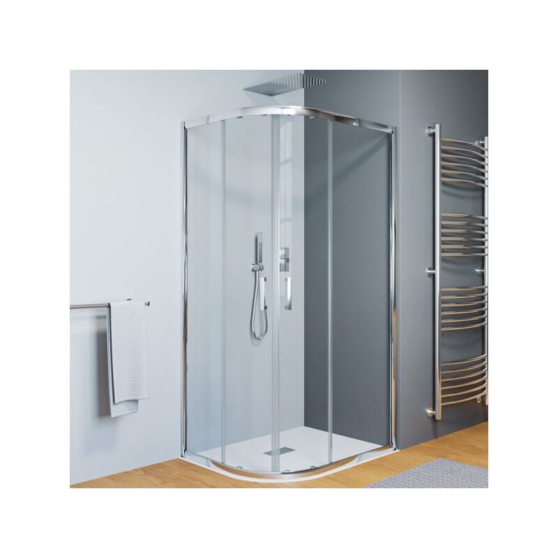 foto del prodotto box doccia semicircolare scorrevole 80x100 , trasparente 6mm h195 cm netana