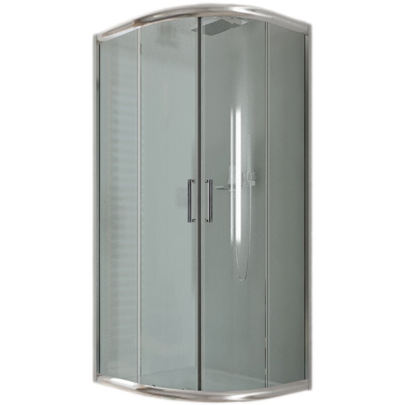 foto del prodotto box doccia semicircolare scorrevole vetro trasparente h 185 mod. alabama 80x80 cm
