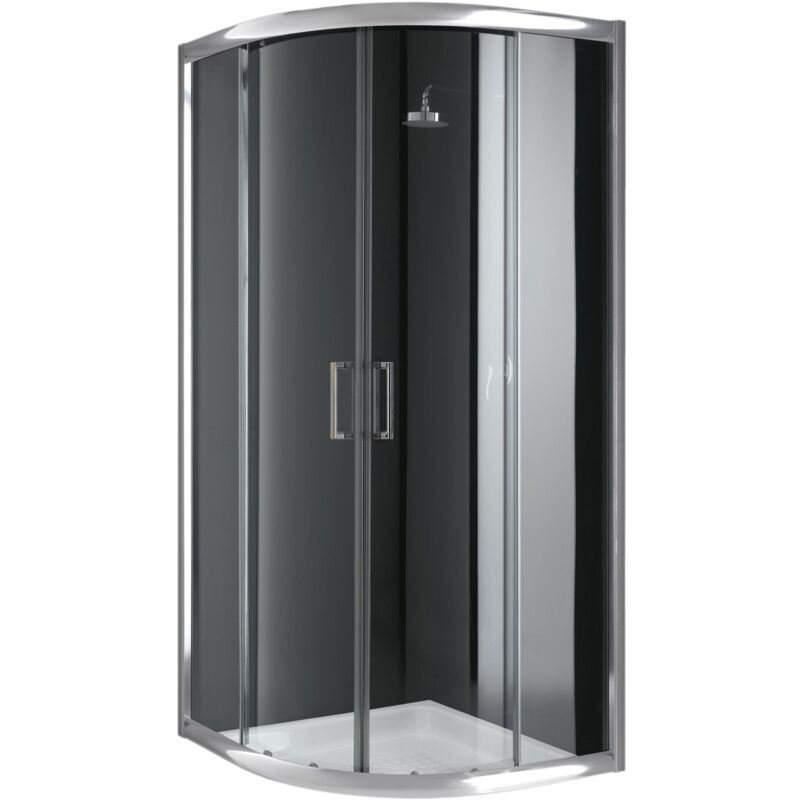 foto del prodotto box doccia semicircolare scorrevole vetro trasparente h 198 mod. alabama 80x80 cm