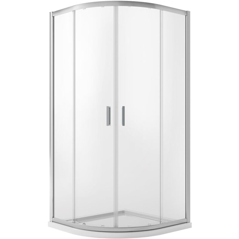 foto del prodotto box doccia semicircolare vetro trasparente h 198 mod. ready 80x80 cm
