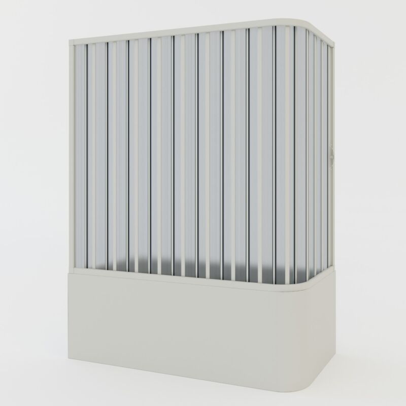 foto del prodotto box doccia sopravasca in pvc a soffietto h 150 mod. ortensia con apertura laterale 70x140 cm