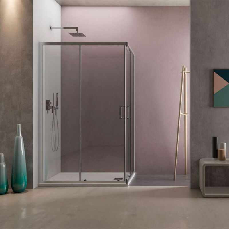 foto del prodotto box doccia style 80x120xh190cm in cristallo trasparente 6 mm