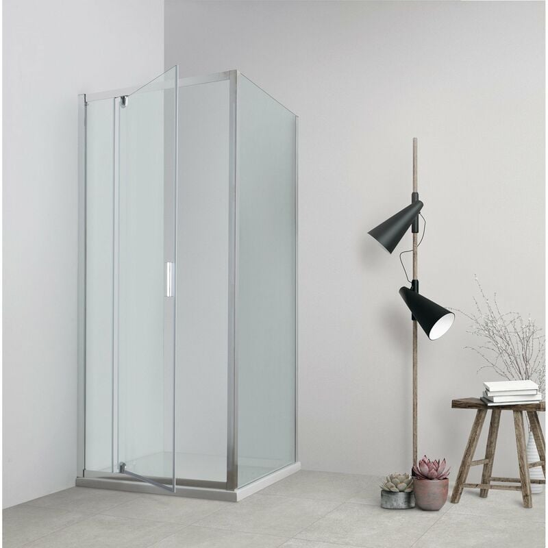 foto del prodotto box doccia tokyo porta battente rettangolare 80x75 cm altezza 200 cm cristallo 6 mm