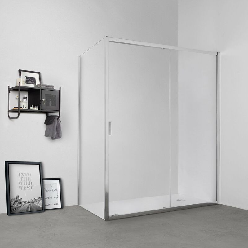 foto del prodotto box doccia tokyo porta scorrevole rettangolare 150x70 cm altezza 200 cm cristallo 6 mm