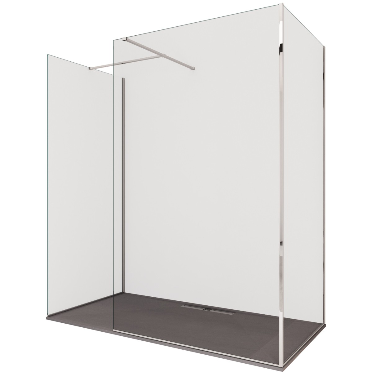 foto del prodotto box doccia tre lati accesso libero senza profili h195 8mm osiride, misura 80x80x80