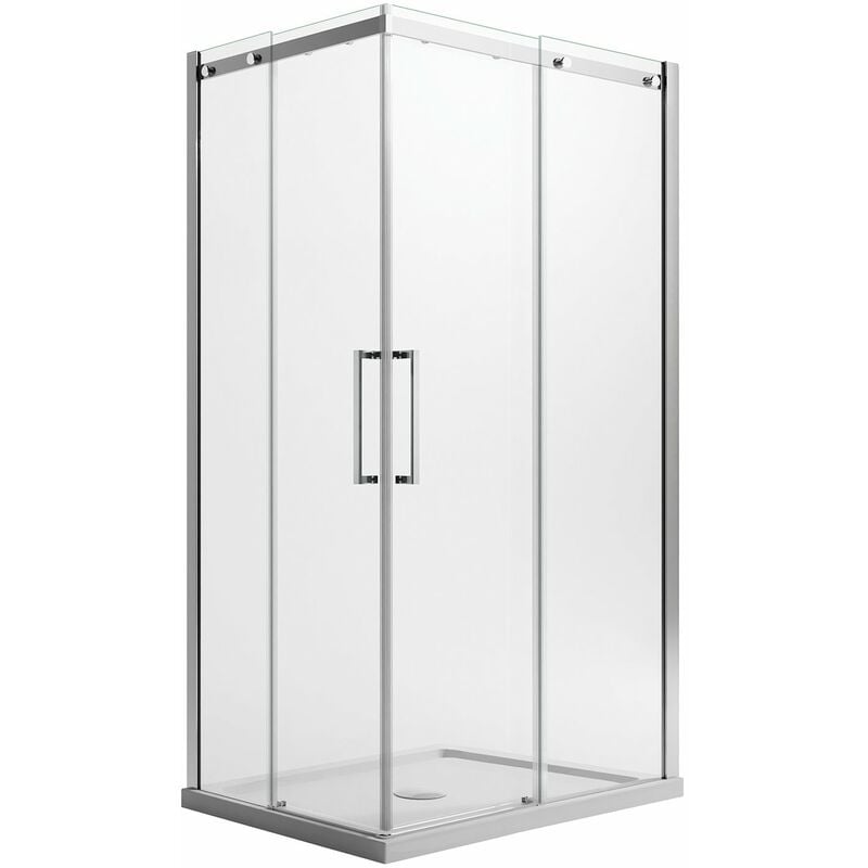 immagine 0 del prodotto box doccia vetro trasparente 8 mm con easyclean h 200 mod. prime corner 70x75 cm versione destra