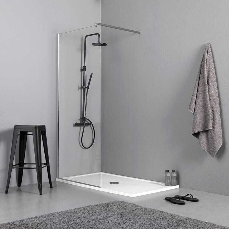foto del prodotto box doccia walk in cm 110x190 cristallo trasparente