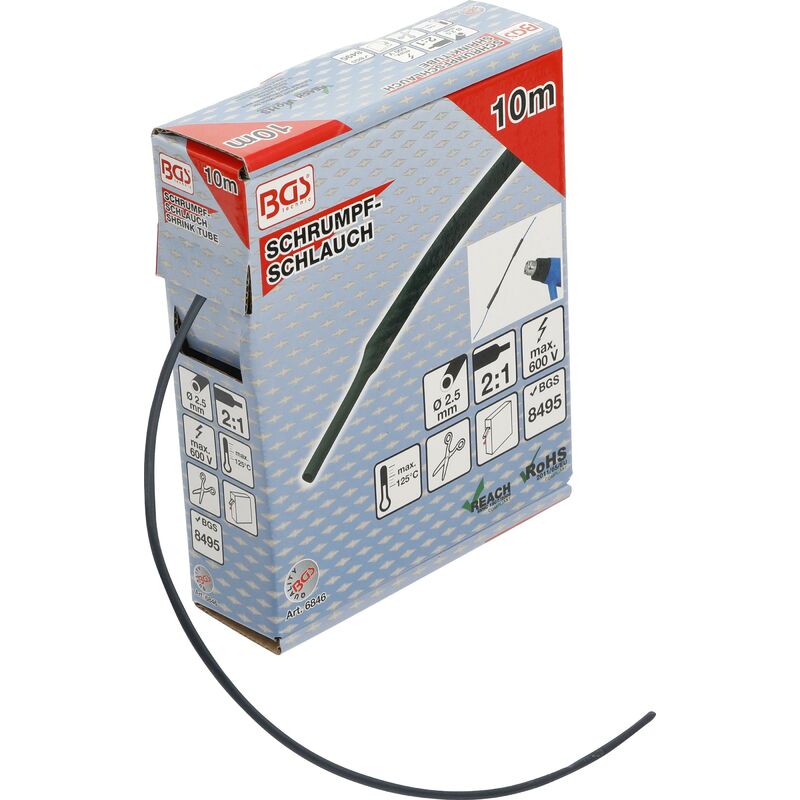 foto del prodotto box gauine termorestringenti nero 2,5 mm 10 m