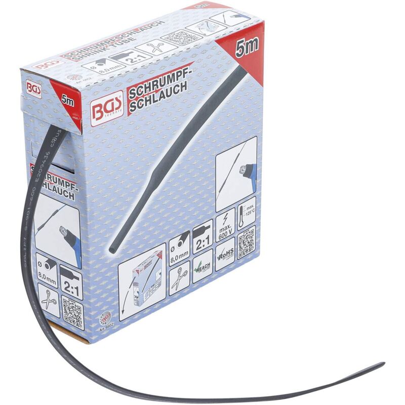 foto del prodotto box gauine termorestringenti nero 8 mm 5 m