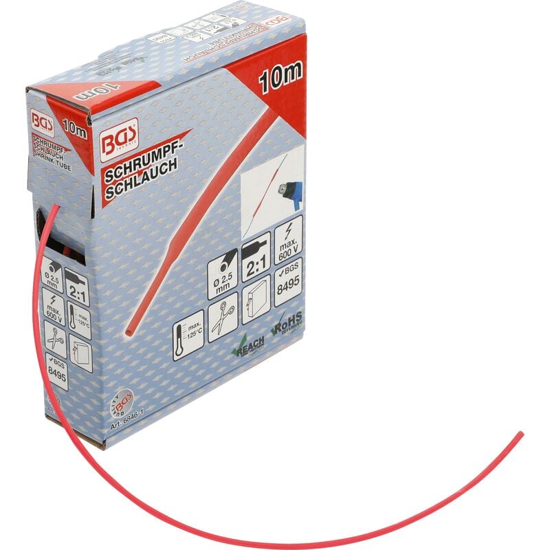 foto del prodotto box gauine termorestringenti rosso 2,5 mm 10 m