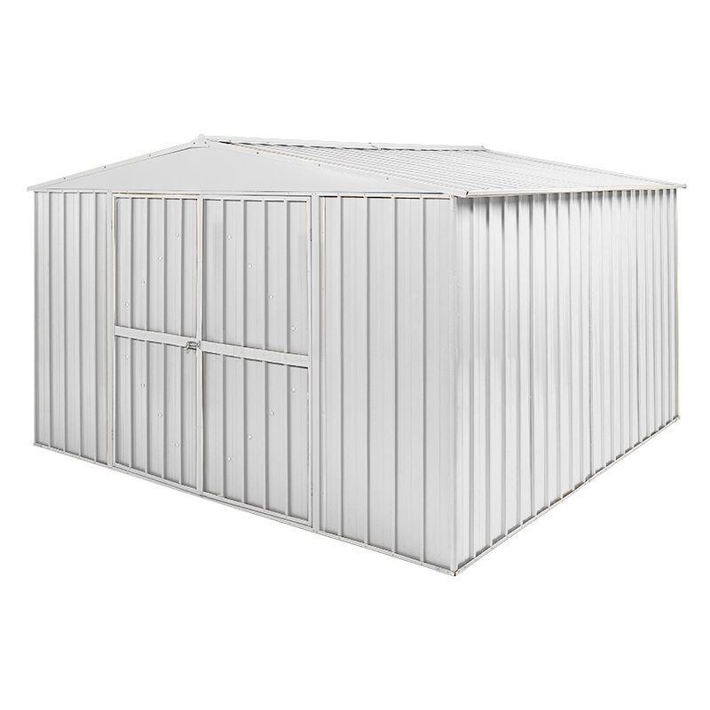 foto del prodotto box in lamiera con porta a doppia anta 360x3.45cm x h2.12m 150kg 12,42mq colore bianco