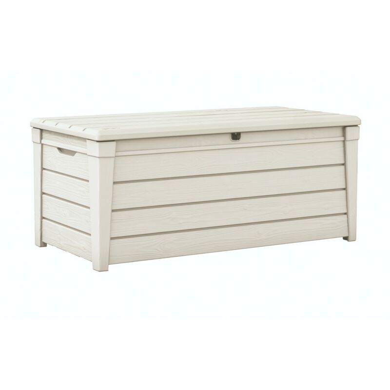 foto del prodotto box keter da giardino in resina bianca. baule porta