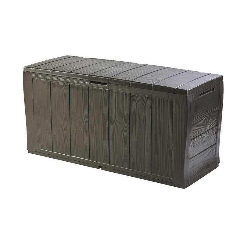 foto del prodotto box keter da giardino in resina marrone. baule porta