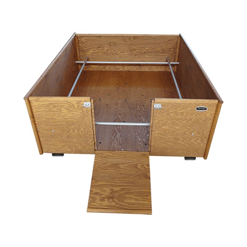 foto del prodotto box parto in legno per cani cassa sala per cuccioli made in italy mod. standard l100 x p120 x 40h