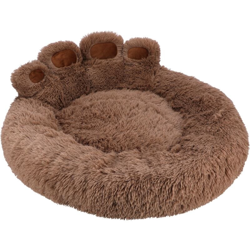 foto del prodotto box peluche letto rotondo per cane gatto cuscino lettino 60x60
