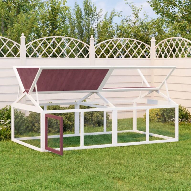 foto del prodotto box per animali moka 200x112,5x74 cm in legno massello di pino vidaxl