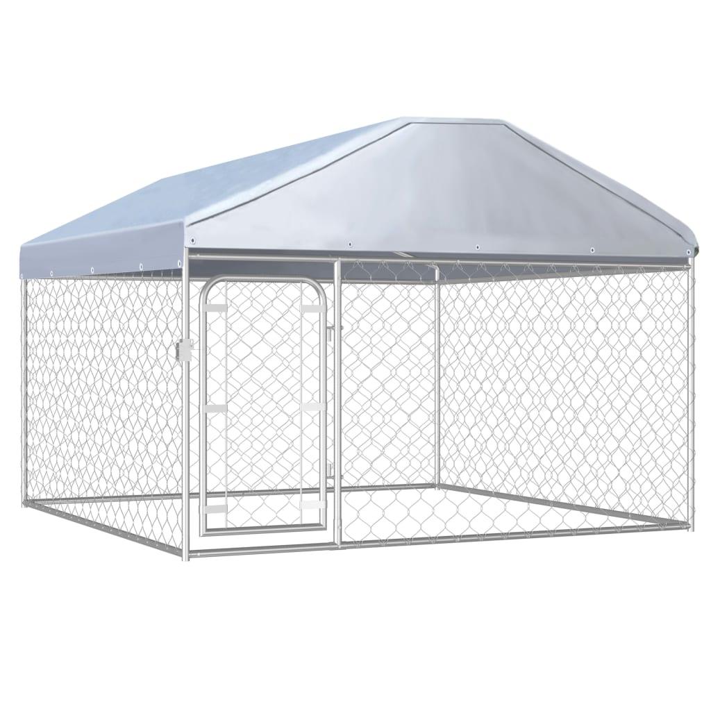 foto del prodotto box per cani da esterno con gabbia per cani da esterno con tetto per cani 200 x 200 x 135 cm