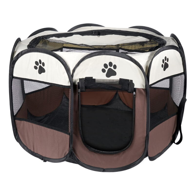 foto del prodotto box per cani gatti 74x74x43cm marrone