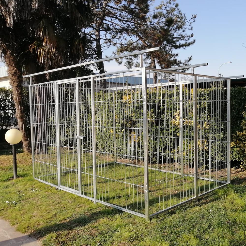 foto del prodotto box per cani in rete predisposto alla copertura zincato a caldo da 300x200x altezza 180 cm