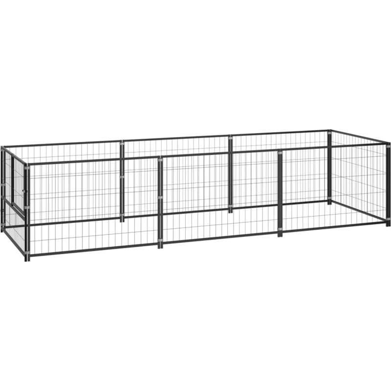 immagine 0 del prodotto box per cani nero recinzione in acciaio interno esterno varie dimensioni dimensioni 300 x 100 x 70 cm