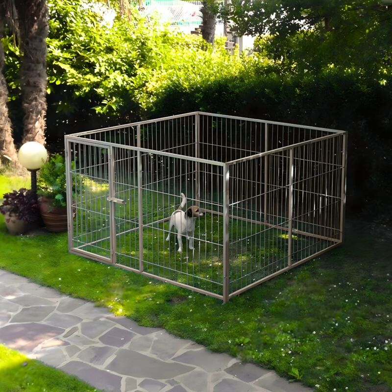 foto del prodotto box per cuccioli in rete con zincatura a caldo dimensioni 200x200xaltezza 120 cm