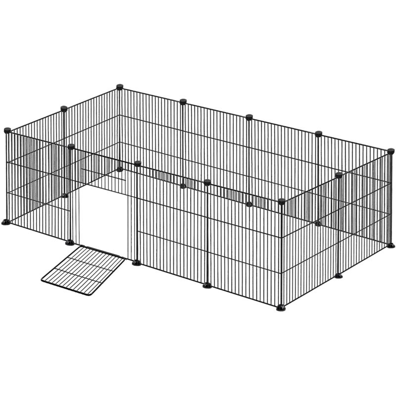foto del prodotto box per esterni 142x72x36 cm box per cuccioli nero recinto per piccoli animali 35x35 cm per pezzo recinto per esterni fai da te espandibile 12 pezzi