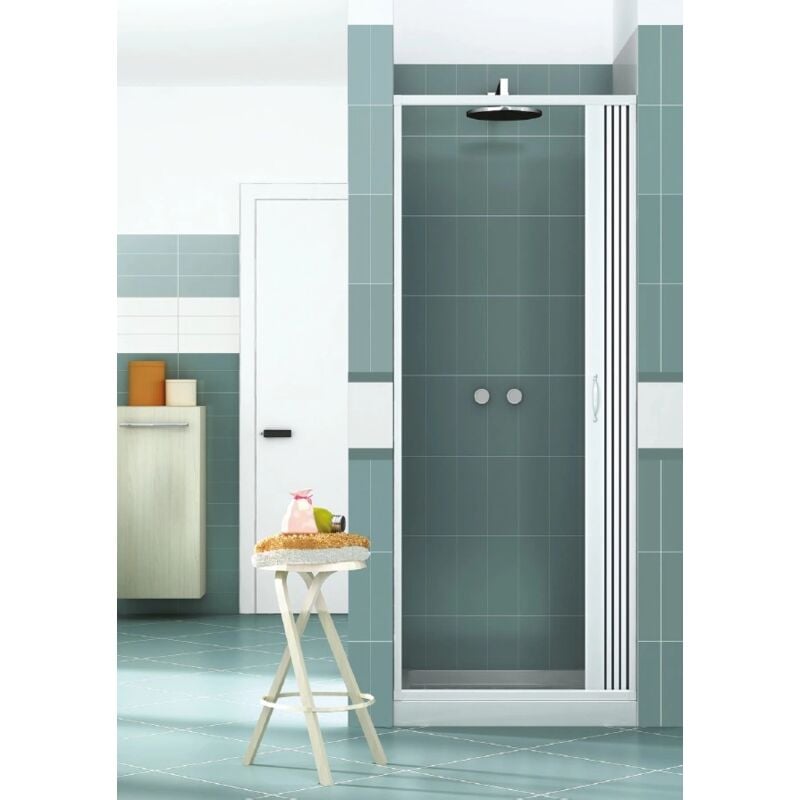 foto del prodotto box porta doccia venere in pvc 1 lato apertura scorrevole laterale reversibile 150 x h185 cm