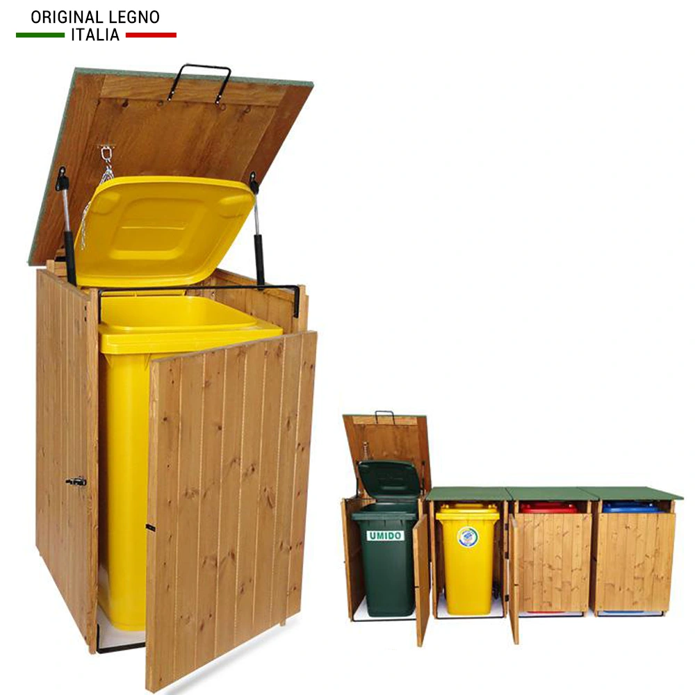 foto del prodotto box porta rifiuti in legno l.74 x p.86 x h.116 100 made in italy