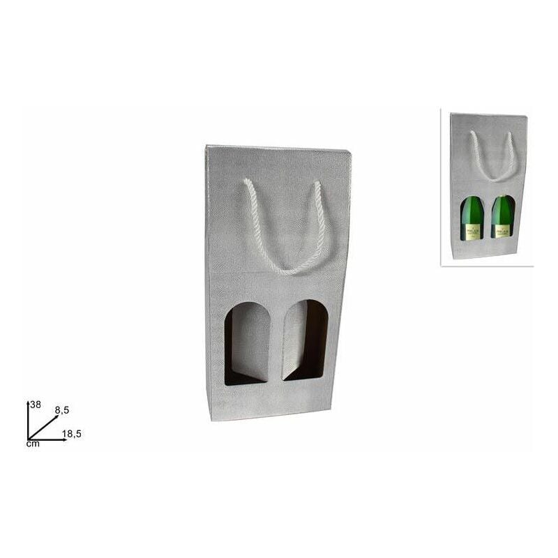 foto del prodotto box portabottiglia 2 posti satin silver