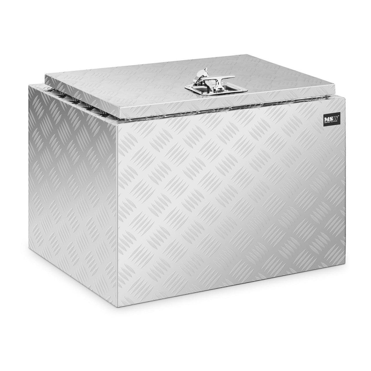 foto del prodotto box portaoggetti in alluminio 45 x 60 x 45 cm 120 litri con serratura 14 0001074