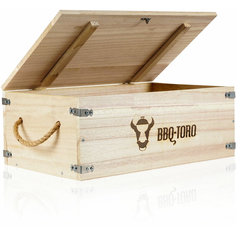 foto del prodotto box rustico in legno 27,5 l per forno olandese e accessori per grill bbq toro